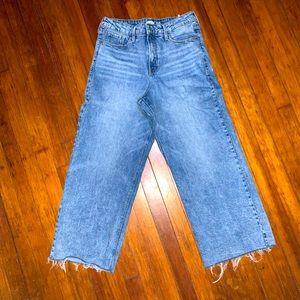 Old Navy wide leg cropped jeans sz 12